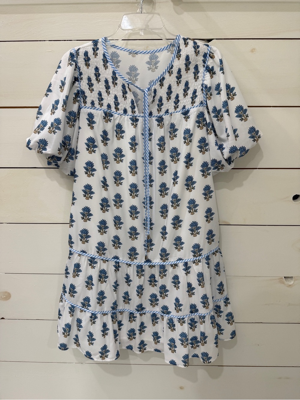 Boutique Blue & White Floral Dress